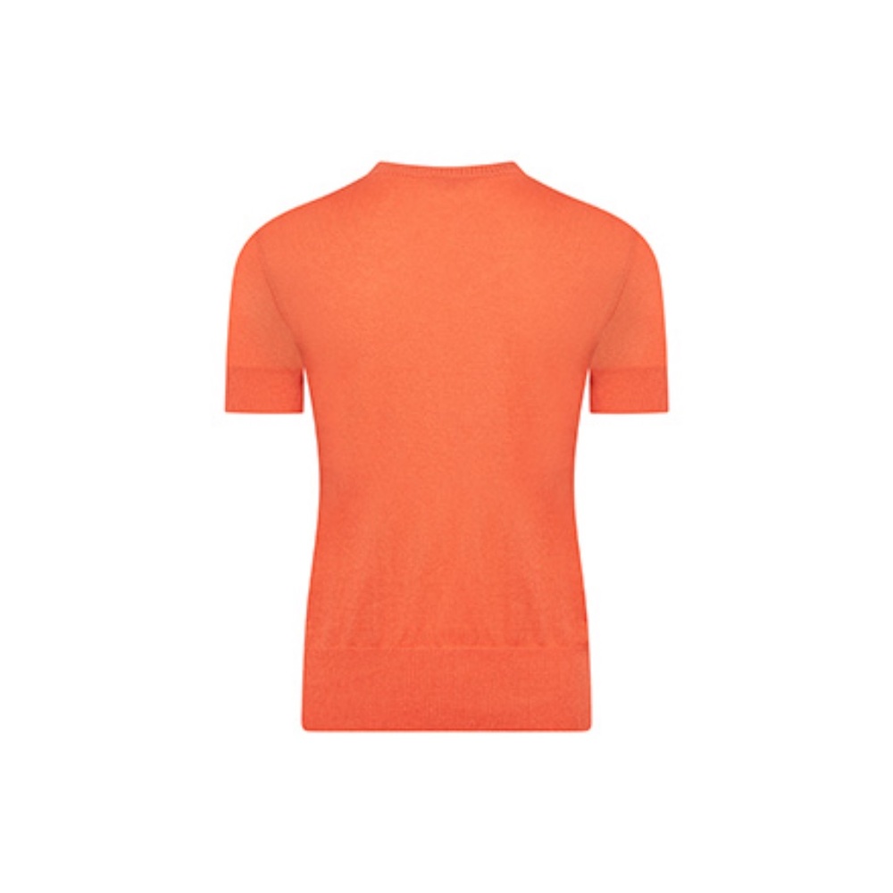 Hermès Coral Short Sleeve Sweater